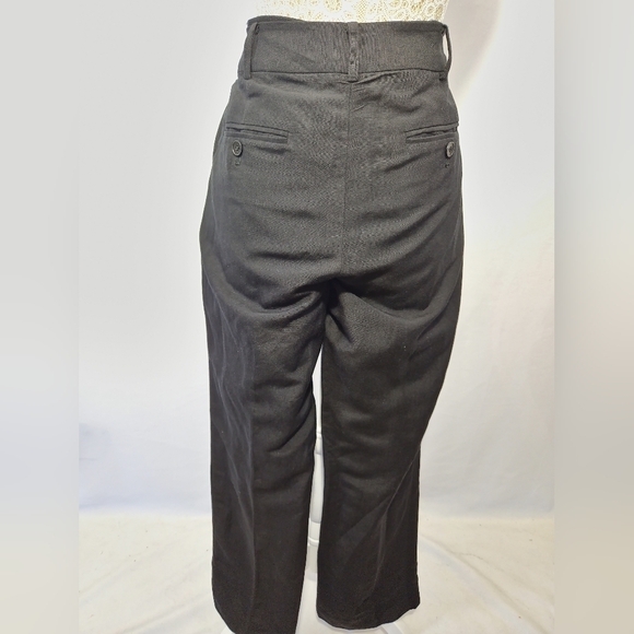 Talbots Women's Black Heritage Lined Linen Blend Lightweight Casual Pants Size 8 - Picture 6 of 16